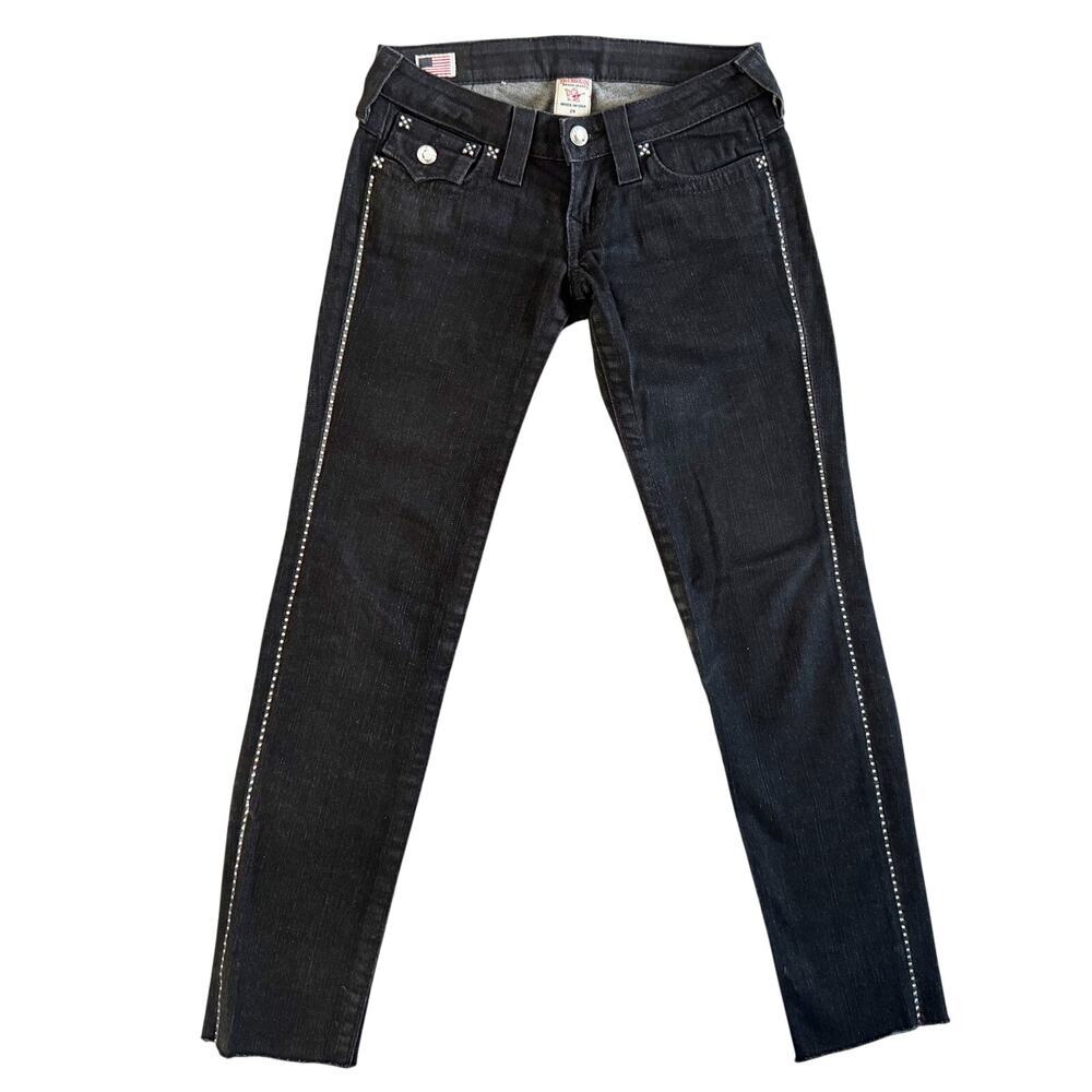 True Religion Black Straight Leg Jeans